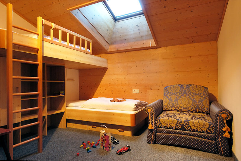 Children's room with bunk bed - Holiday flat B - Hotel Hubertushof